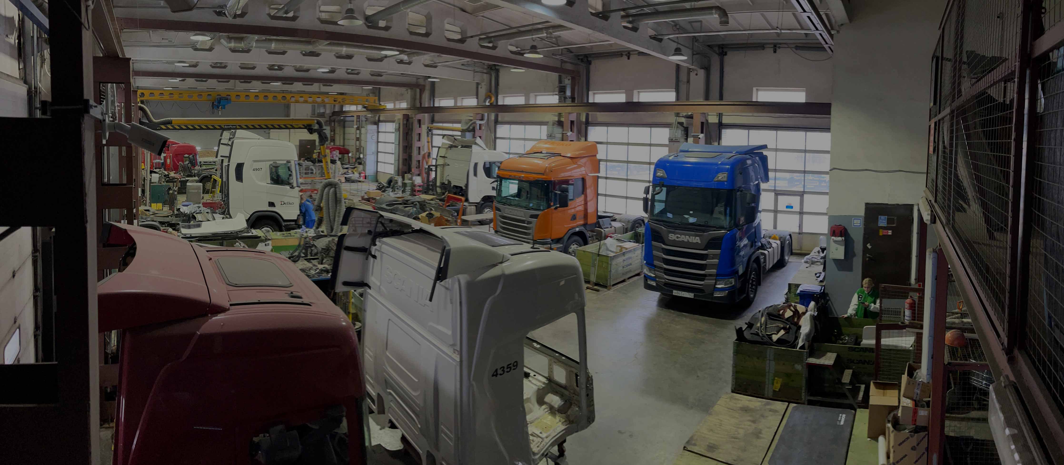 Кузовной ремонт грузовых автомобилей и автобусов Скания